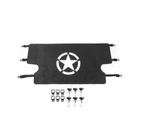 SICOTTON para Jeep para Wrangler JK 4 Puertas 2007-2018 Protector Seguridad para Maletero Trasero Coche Tela Funda Carga Fundas para Parasol para Equipaje(Black)