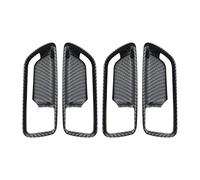 SICOTTON Pegatina Decorativa Marco Cubierta Cuenco Manija Puerta Interior Coche para Toyota para Corolla para Cross XG10 2021 2022 2023 2024 Híbrido Molduras Interiores Automóviles(Carbon Black)