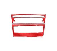 SICOTTON Pegatinas Decorativas Panel Botones CD del Aire Acondicionado Consola Central Coche Embellecedoras para B&MW Serie 3 E90 E92 320i 2005-2012 Molduras Interiores Automóviles(Red 4)