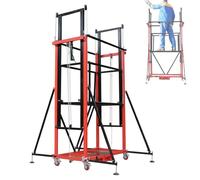 SICWEDIM Plataforma de andamio móvil eléctrica, mesa elevadora de andamio, elevador multifuncional plegable móvil, carga máxima de 300 kg, plataforma de trabajo elevada con control remoto (6 m)