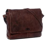 SID & VAIN Bolsa Mensajero portátil Grande Cuero I Bolso para Notebook 15" con Funda extraíble para el portátil I Bandolera para Laptop Spencer marrón Hecho a Mano