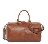 SID & VAIN Bolso de Viaje Grande Cuero I Bolso de Deporte Fin de Semana con Funda extraíble para el portátil I Maletín Viaje Weekender, Equipaje de Mano Cabina Seattle marrón Hecho a Mano