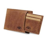 SID & VAIN EastWest - Cartera de piel auténtica con protección RFID, billetera Jacob EastWest para hombre, color beige