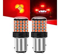 Sidaqi 1157 BAY15D P21/5W LED rojas Bombillas de luz de freno 12-24V 54SMD 3030 42W Super brillante 2200LM Canbus P21 / 5W Bombilla para luces de respaldo Luces traseras de estacionamiento -2PCS