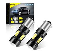 Sidaqi 2X 1156 BA15S P21W bombilla LED luz de freno del coche luz de estacionamiento luz trasera luz antiniebla trasera 21SMD 3030 chip diseño de doble lente luz LED impermeable 12V-blanco