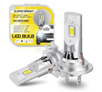 Sidaqi H7 Bombilla LED 6000K Blanco con ventilador 1:1 Mini Tamaño 32000LM Super Brillante LED H7 Kit Faro 12V para Luz Antiniebla Hi/Lo Beam -2PCS