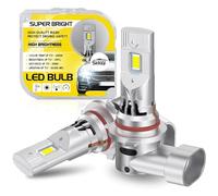 Sidaqi HB3 9005 Bombilla LED 6000K Blanco 1:1 Mini Tamaño 32000LM LED HB3 con Ventilador, Kit de Conversión de Faro 9005 12V para Luz Antiniebla Hi/Lo Beam -2PCS