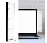 Side Mount Memo Board - Acrylic Computer Panel, Clear Message Organizer, Adhesive Desktop Accessory | Versatile Office Note Holder For Task Management Phone Office Workstation Home Desk Organization