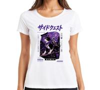 Side Quest Japan Cat Fantasy Adventure Y2K - Camiseta para mujer, Blanco, 3XL