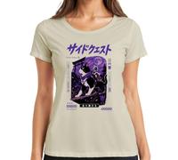 Side Quest Japan Cat Fantasy Adventure Y2K - Camiseta para mujer, naturaleza, M