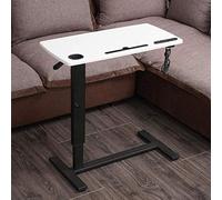 Side Table Bed Table Swivel Wheel Rolling Tray Adjustable Over Bedside Home Desk Laptop Reading Eating Breakfast Cart Stand Storage Box (Size : 80 * 40cm) (85 * 45cm)