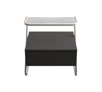 Side Tables Bedroom Mesa de Noche de Vidrio, mesita de Noche pequeña for Dormitorio, Mueble de pie de Acero Inoxidable, Estante de Almacenamiento for Sala de Estar Bed Side Table