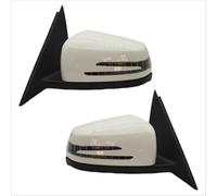 Side View Mirror Para Benz W221 Clase S S300 S350 S400 S63 2006-2013 Espejo retrovisor eléctrico para puerta lateral de coche Retrovisor Espejo Completo(A pair White)