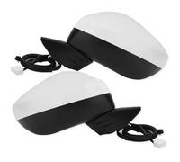 Side View Mirror Para Civic 2022 2023 EE.UU. Blind Spot Espejos con calefacción Lente Tapa Power Glass Accesorios para automóviles 7pins Retrovisor Espejo Completo(White L R)