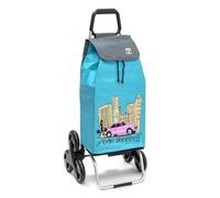 Sidebag® - Carrito de carreras plegable con 6 ruedas de aluminio, carrito de compras, bolsa extraíble, impermeable, gran capacidad, 55 L, carga máxima 30 kg, montaje escalera, fabricación francesa
