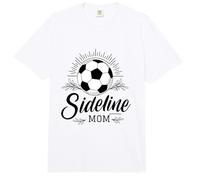 Sideline Mom Soccer Game Days Soccer Mama Comfort Colors Adult Heavyweight T-Shirt