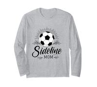 Sideline Mom Soccer Game Days Soccer Mama Manga Larga