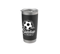 Sideline Mom Soccer Game Days Soccer Mama Vaso térmico de acero inoxidable de doble pared
