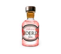 SIDERIT Gin Hibiscus 43% Vol, 50ml - Ginebra floral artesanal destilada con flor de hibisco y 12 botánicos. Proceso de triple destilación en vidrio para máxima pureza y equilibrio aromático.