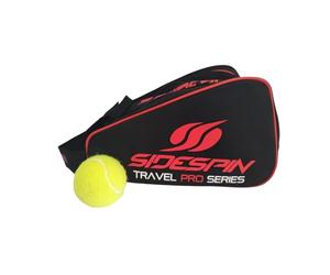 SideSpin - Neceser Travel Pro Series Black/Red | tamaño Compacto de 26x13x14cm | para Padel