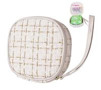 SIDESUGAR Bolsa de almacenamiento de servilletas sanitarias de tela de tweed, bolsas de compresas sanitarias para la menstruación de la adolescencia, bolsa para protectores de bragas, tampones, copa