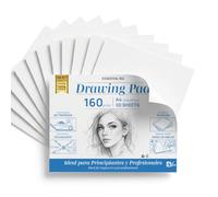 SIDI - Bloc de Dibujo A4 Profesional 160g/m², Papel de Sketchbook, Papel Grueso sin Traspaso, Para Lápiz, Rotulador y Bocetos, Superficie Suave, 50 Laminas de Dibujo (ESSENTIAL 160, 50 hojas)