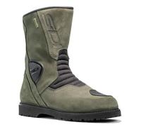 Sidi Botas de motocicleta de turismo, botas de motocross profesionales para hombre GAVIA GORE ADVENTURE, inserciones reflectantes, membrana GORE-TEX, Verde, 47 EU