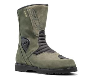 Sidi Botas de motocicleta de turismo, botas de motocross profesionales para hombre GAVIA GORE ADVENTURE, inserciones reflectantes, membrana GORE-TEX, Verde, 46.5 EU