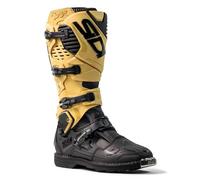 SiDI Botas de motocicleta Offroad, botas de motocross profesionales para hombre CROSSFIRE 3, hebillas ajustables y reemplazables, sistema flexible, bloque de extensión hiper, Amarillo, Negro, 14