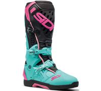 Sidi Crossair Botas de motocross, negro-rosa-verde, tamaño 43 para Hombres
