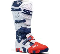 Sidi Crossair-X Botas de motocross, blanco/rojo/azul, Talla 45