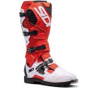 Sidi Crossfire 3 Botas de motocross, blanco-rojo, tamaño 49 para Hombres