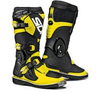 Sidi Flame Botas de Motocross para Niños, negro-amarillo, tamaño 31