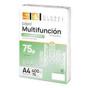 Sidi Global Market Papel A4, Folios de 75gr, Paquete de Folios para Uso Escolar, Laboral o Personal, Folios A4 para Fotocopiadora y Multiusos, Papel DIN A4 extrablanco - SIDI (400h, 75gr)