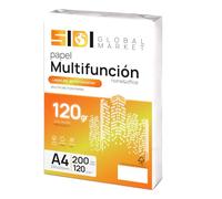 Sidi Global Market Papel A4, Folios de 80gr, Paquete de Folios para Uso Escolar, Laboral o Personal, Folios A4 para Fotocopiadora y Multiusos, Papel DIN A4 extrablanco - SIDI (200h, 120gr)