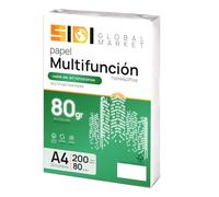 Papel A4, Folios de 80gr, Papel Impresora A4, Paquete de Folios para Uso Escolar, Laboral o Personal, Folios A4 para Fotocopiadora y Multiusos, Papel DIN A4 extrablanco - SIDI (200h, 80gr)
