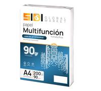 SIDI Papel A4 Extrablanco 90gr - Folios Para Impresora, Fotocopiadora y Multiusos - Uso Escolar, Laboral o Personal (200 Hojas)