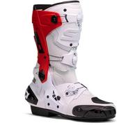 Sidi Rex Air Botas de moto, blanco-rojo, tamaño 43 para Hombres