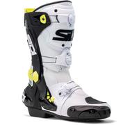 Sidi Rex Botas de moto, blanco/negro/amarillo, Talla 43