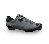 Sidi Zapatos de bicicleta de grava, zapatos profesionales de bicicleta de montaña para hombre MTB DUST, innovador sistema de cierre, talón integrado, puntera de goma, Negro/Negro, 43 EU