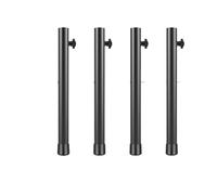 SIDIFU 4 extensores de patas de mesa de 2/4 niveles de altura ajustable con pernos de fijación, accesorio para patas de muebles de acero resistente (negro, 44 cm)