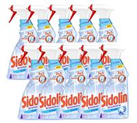 Sidolin Cristal - Limpiador de cristales (10 botes de pulverizador, para un brillo perfecto y contra microfisuras, 10 x 500 ml)