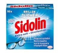 Sidolin Paños de limpieza húmedos para gafas, pantallas y pantallas (50 unidades)