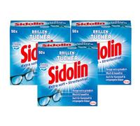 Sidolin Paños de limpieza para gafas, 150 unidades (3 x 50), toallitas húmedas para gafas, pantallas, pantallas, limpiar sin esfuerzo y sin pelusas, ideales para viajes