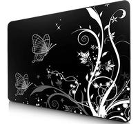 Sidorenko Alfombrilla de ratón - Mouse Pad 280 x 200 mm - Bordes sin Bordes - Superficie Especial Que Mejora la Velocidad y la precisión - Antideslizante - Negro