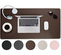 Sidorenko Vade de escritorio 80 x 40 cm lavable - Vade de mesa de piel sintética - Base de escritorio en marrón para oficina - Alfombrilla antideslizante para ratón