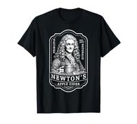 Sidra de manzana Isaac Newton de Funny Physics Vintage Label Science Camiseta