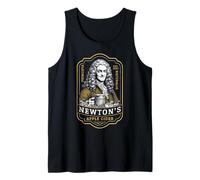 Sidra de manzana Isaac Newton de Funny Physics Vintage Label Science Camiseta sin Mangas