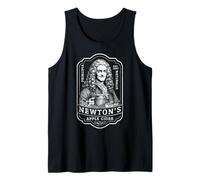Sidra de manzana Isaac Newton de Funny Physics Vintage Label Science Camiseta sin Mangas