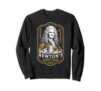 Sidra de manzana Isaac Newton de Funny Physics Vintage Label Science Sudadera